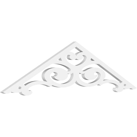 Ekena Millwork Pitch Hurley Architectural Grade PVC Gable Pediment, 48"W x 12"H x 1"P (6/12) GPP048X012X100HUR